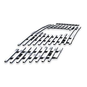 aps compatible with nissan frontier 2009-2021 main upper stainless steel chrome billet grille grill insert n66641a