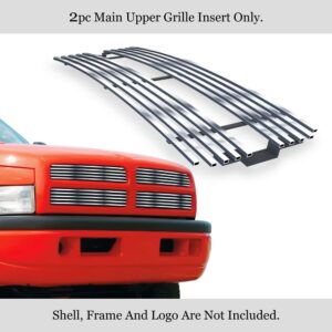 APS Compatible with Dodge Ram 1994-2001 Main Upper Chrome Billet Grille Insert D85030A