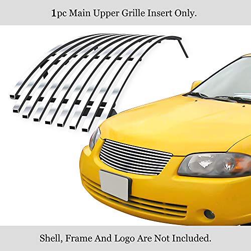 APS N85402A Polished Aluminum Billet Grille Replacement for select Nissan Sentra Models