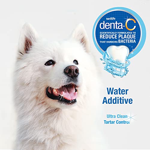 Nylabone Advanced Oral Care Dog Water Additive for Dental Care - Liquid Tartar Remover - Dog Breath Freshener & Teeth-Cleaning Liquid (32 oz.)