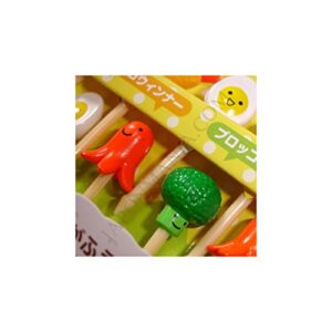 CuteZCute Bento 3D Food Pick, 8-Piece, Broccoli, Octopus, Fried Shrimp, Egg