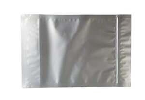 (50) - 8"x12"x4" zip seal stand up one color mylar bag gusseted pouches - 5 mil genuine resealable aluminum foil-lined bag for long term food, grain, baking, coffee, storage container