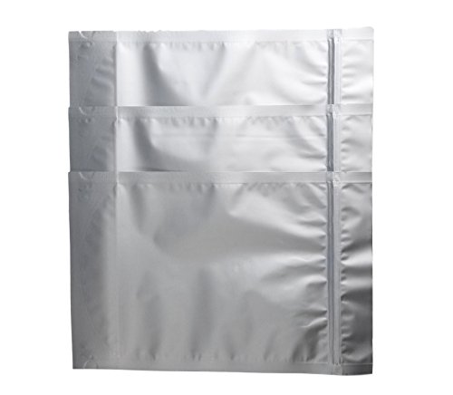 (50) - 8"x12"x4" Zip Seal Stand Up One Color Mylar Bag Gusseted Pouches - 5 mil Genuine Resealable Aluminum Foil-Lined Bag for Long Term Food, Grain, Baking, Coffee, Storage Container