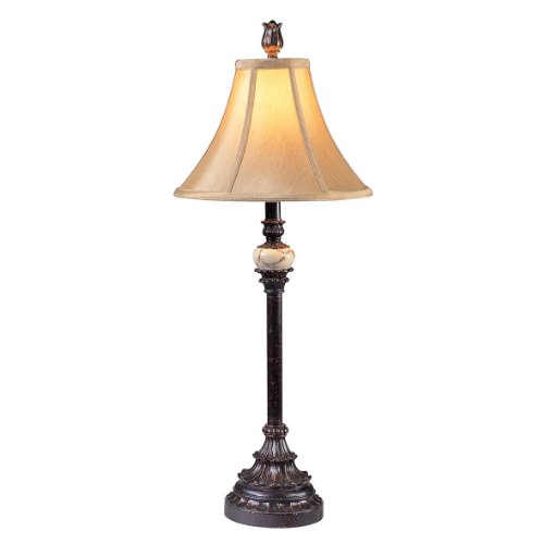 OK LIGHTING OK-4161M 28-Inch H Antique Black Buffet Lamp