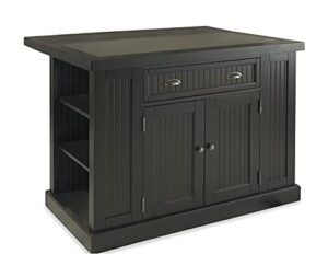 nantucket distressed black kitchen island by home styles