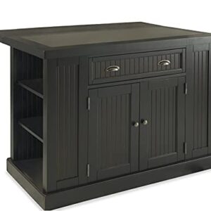 Nantucket Distressed Black Kitchen Island by Home Styles