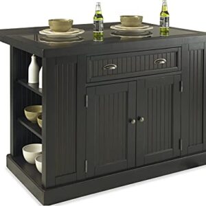 Nantucket Distressed Black Kitchen Island by Home Styles