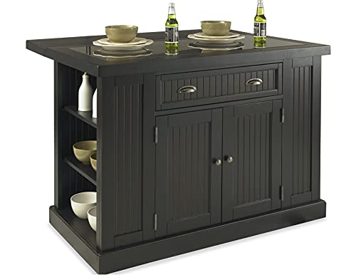 Nantucket Distressed Black Kitchen Island by Home Styles