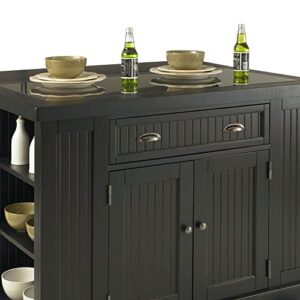 Nantucket Distressed Black Kitchen Island by Home Styles