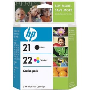 new no. 21 black and no. 22 tri-color ink cartridge combo pack (computer)