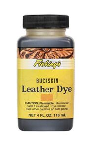 fiebing's leather dye - alcohol based permanent leather dye - 4 oz - buckskin