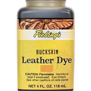 Fiebing's Leather Dye - Alcohol Based Permanent Leather Dye - 4 oz - Buckskin