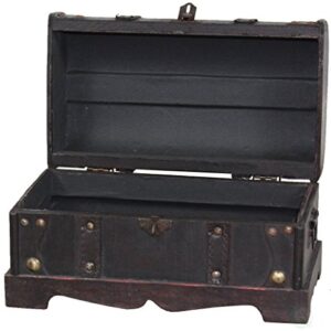 Vintiquewise(TM Small Pirate Style Wooden Treasure Chest