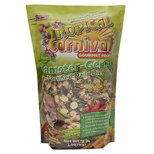 f.m. brown's tropical carnival, natural hamster-gerbil food, vitamin-nutrient fortified daily diet, no filler seeds, no artificial colors or flavors, 2 lb