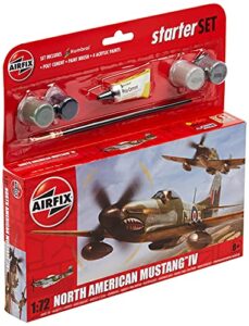 airfix 1:72 north american mustang iv starter set (a55107)