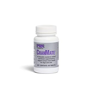 prn pharmacal cranmate cranberry supplement - chewable cranberry extract nutritional supplements for dogs & cats - cranberry urinary tract health - 60 chew tabs