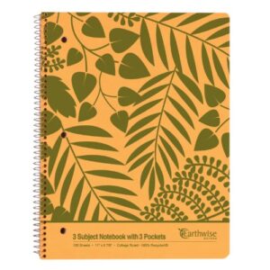 ampad 25-482 3 subject, 2 divider notebooks, college ruled, 120 sheets, assorted colors