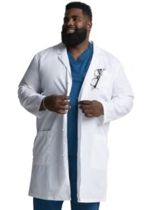 dickies eds professional men & women scrubs lab coats 40" 83403, l, white