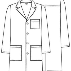 Dickies EDS Professional Men & Women Scrubs Lab Coats 40" 83403, L, White