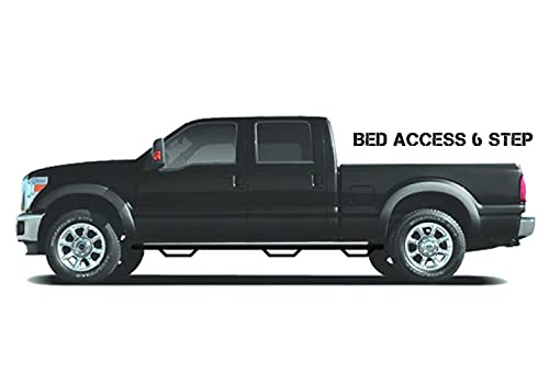 N-Fab Nerf Steps | Textured Black, Wheel-to-Wheel w/ Bed Access | D06110CC-6-TX | Fits 2006-2009 Dodge RAM 1500 / 2500 / 3500 Mega Cab 6.4' Standard Bed, SRW / DRW Gas / Diesel