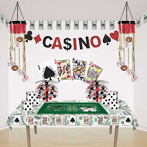 Beistle Big Bucks Tablecover, 54” x 108” – Plastic Table Cloth, Casino Theme Party Decorations, Casino Themed Party Supplies, Money Party Decorations, Dollar Bill Table Cloth