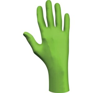showa best n-dex 7705pft accelerator-free disposable nitrile glove, powder free, medium (pack of 100) green