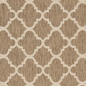 SAFAVIEH Courtyard Collection 2'7" x 5' Brown/Bone CY6918 Trellis Indoor/ Outdoor Splashproof Easy Scrubbing Patio Backyard Mudroom Area Rug