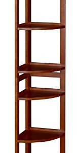 Regency Flip Flop 67-inch High Corner Folding Bookcase- Cherry