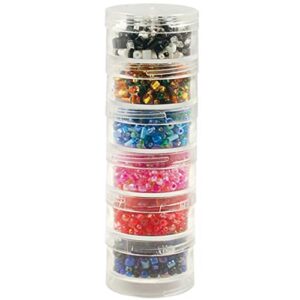 bead storage screw stack cannisters 1.5"x3/4" 6/pkg