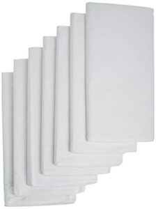 linette 3 ply table cover (7 piece package 54" x 108"), 7 count (pack of 1), white