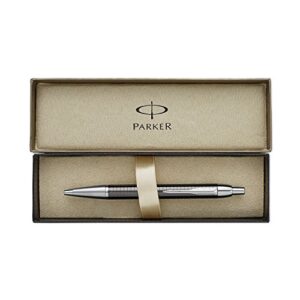 Parker IM Premium Deep Gun Metal Chiseled, Ballpoint Pen with Medium Black refill (S0908720)