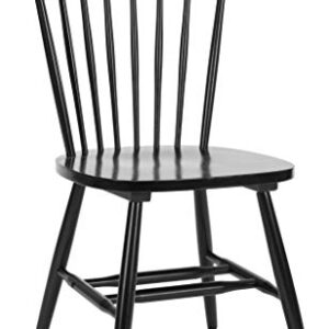 Safavieh American Homes Collection Parker Country Farmhouse Wood Black Spindle Side Chair (Set of 2)