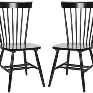 Safavieh American Homes Collection Parker Country Farmhouse Wood Black Spindle Side Chair (Set of 2)