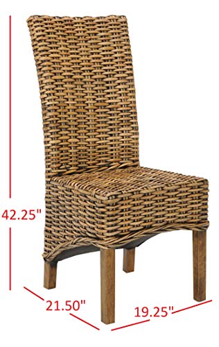 Safavieh Home Collection Isla Brown Dining Chair (Set of 2)