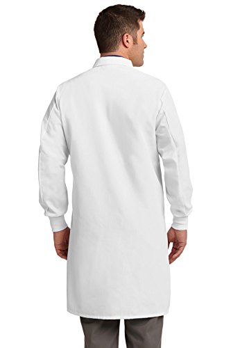 Red Kap unisex adult Specialized Cuffed With 3 Front Pockets Medical Lab Coat, White, Large US