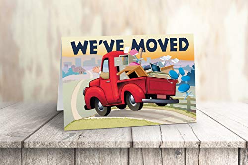 Stonehouse Collection - We've Moved Change of Address Card Pack - 18 Cards & Envelopes - 5x7 Folded Cards - USA Made