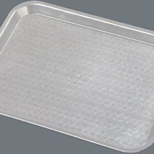 Carlisle FoodService Products Cafe Plastic Fast Food Tray, 14" x 18", Gray, (Pack of 12)