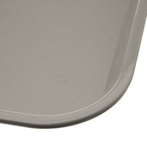 Carlisle FoodService Products Cafe Plastic Fast Food Tray, 14" x 18", Gray, (Pack of 12)