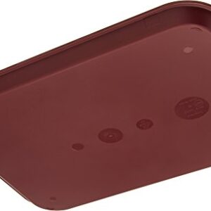 Carlisle FoodService Products Cafe Plastic Fast Food Tray, 14" x 18", Burgundy, (Pack of 12)