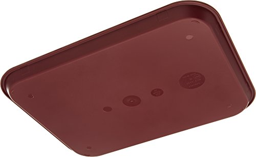 Carlisle FoodService Products Cafe Plastic Fast Food Tray, 14" x 18", Burgundy, (Pack of 12)