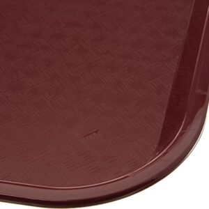 Carlisle FoodService Products Cafe Plastic Fast Food Tray, 14" x 18", Burgundy, (Pack of 12)