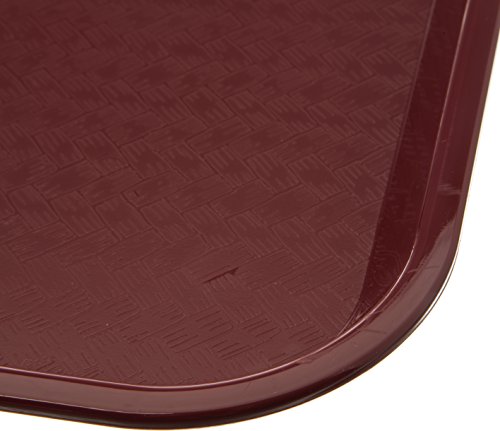 Carlisle FoodService Products Cafe Plastic Fast Food Tray, 14" x 18", Burgundy, (Pack of 12)