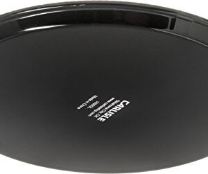 Carlisle FoodService Products CFS 1400GL004 GripLite Rubber Lined Non-Slip Round Serving Tray, 14" Diameter, Black (Pack of 12)