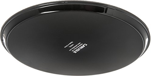 Carlisle FoodService Products CFS 1400GL004 GripLite Rubber Lined Non-Slip Round Serving Tray, 14" Diameter, Black (Pack of 12)