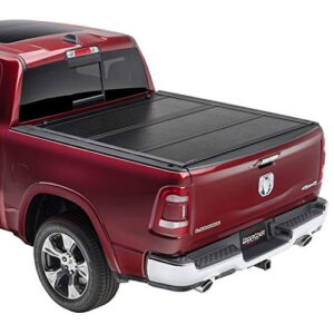 undercover flex hard folding truck bed tonneau cover | fx41008 | fits 2007 - 2021 toyota tundra w/ rail system 5' 7" bed (66.7")