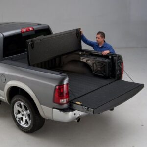 UnderCover Flex Hard Folding Truck Bed Tonneau Cover | FX41008 | Fits 2007 - 2021 Toyota Tundra w/ rail system 5' 7" Bed (66.7")