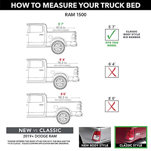 Extang Encore Hard Folding Truck Bed Tonneau Cover | 62425 | Fits 09-18, 19/20 Classic Dodge RAM 1500/2500/3500 5' 7" Bed (67.4")