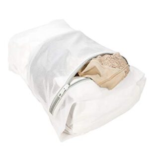 Laura Ashley Large Laundry Delicates with Zipper Closure to Protect Clothes Mesh Wash Bag, Clear