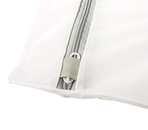 Laura Ashley Large Laundry Delicates with Zipper Closure to Protect Clothes Mesh Wash Bag, Clear