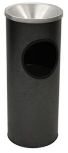 witt industries 3000svn steel 3-gallon urn ash-n-trash receptacle with galvanized liner, round, 10" diameter x 25" height, silver